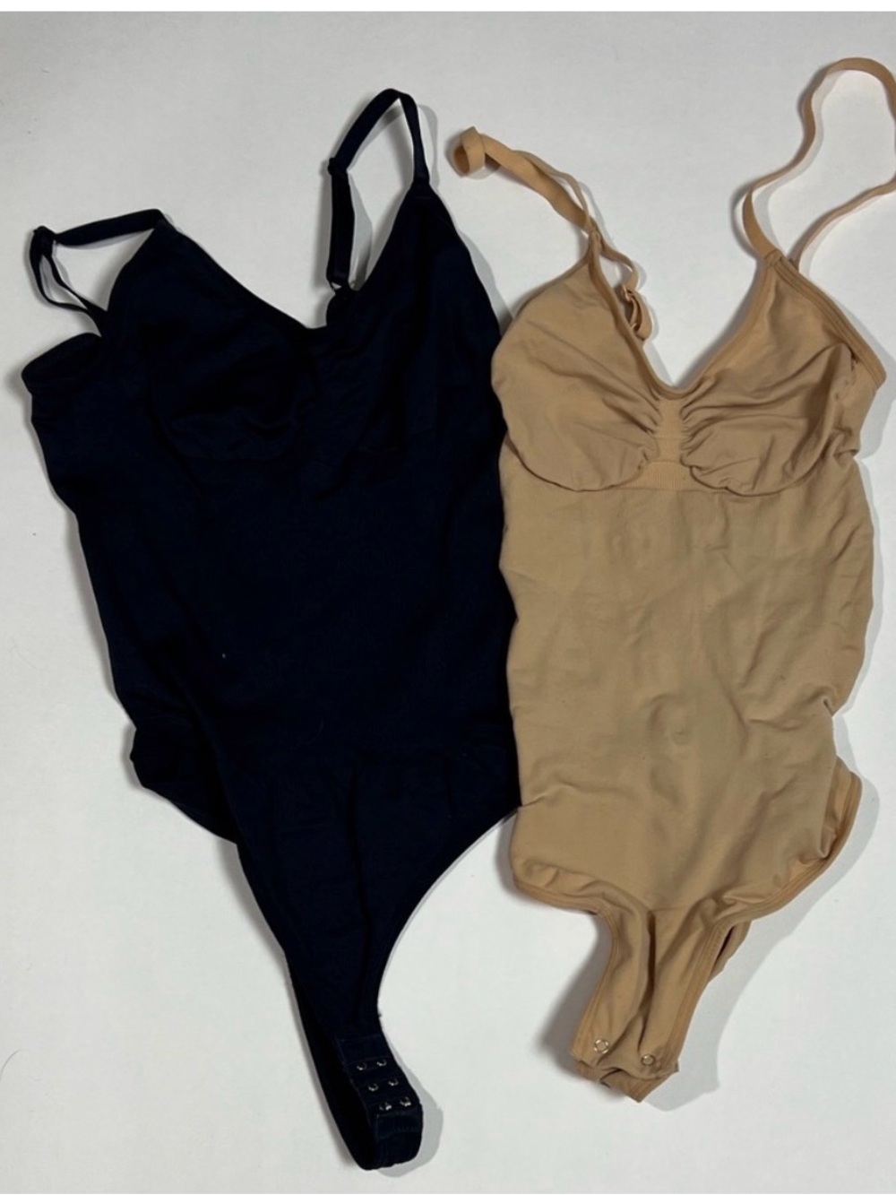 Black and Tan Bodysuit Snatched Shapewear Set Size XS//S